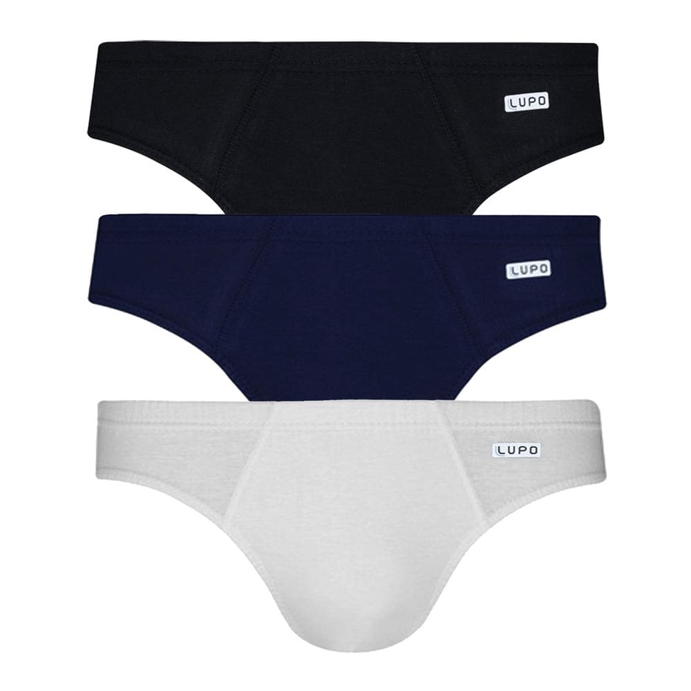 Kit C/3 Cuecas Slip Adulto Lupo 515-089