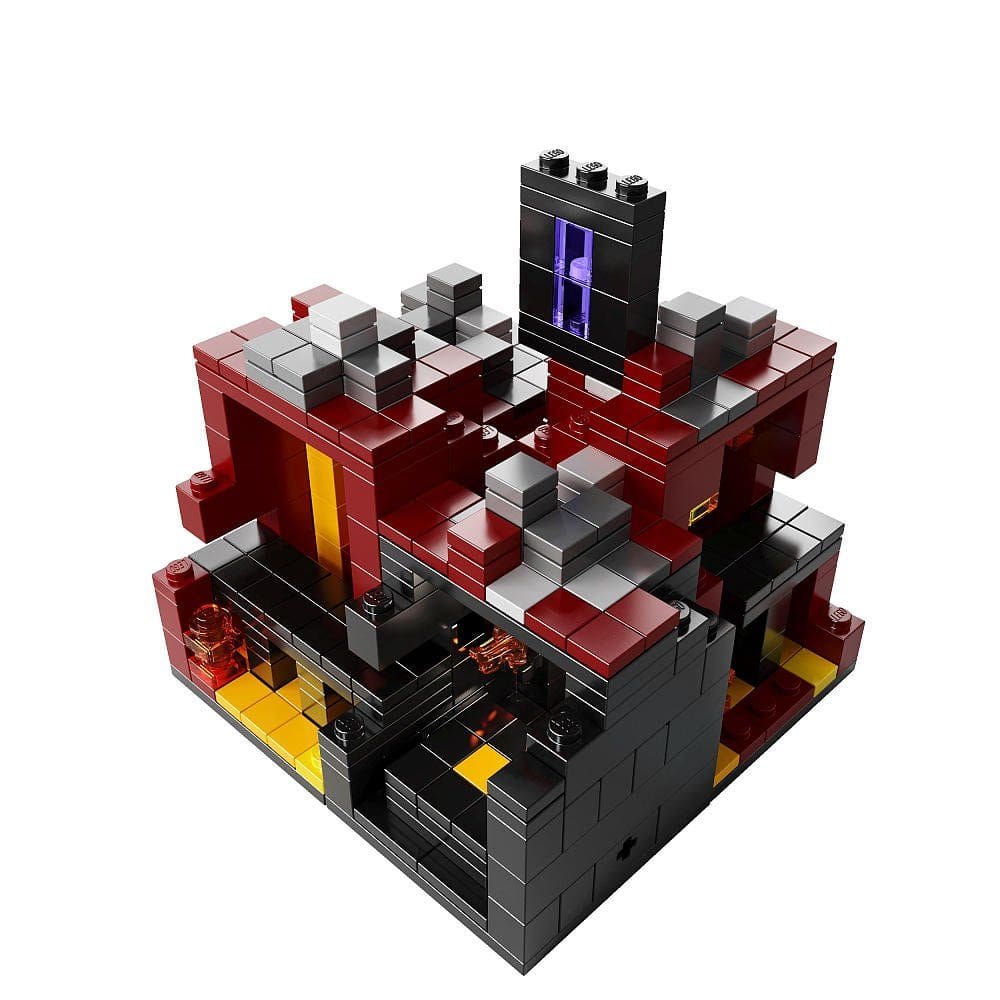 Brinquedo LEGO Microworld The Nether 21106 com 32 micromobs