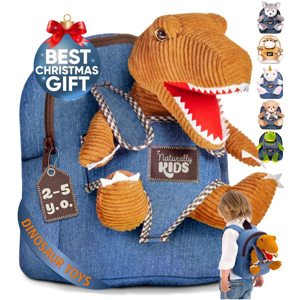 Mochila Naturally KIDS Dinosaur Toys para crianças de 2 a 5 anos