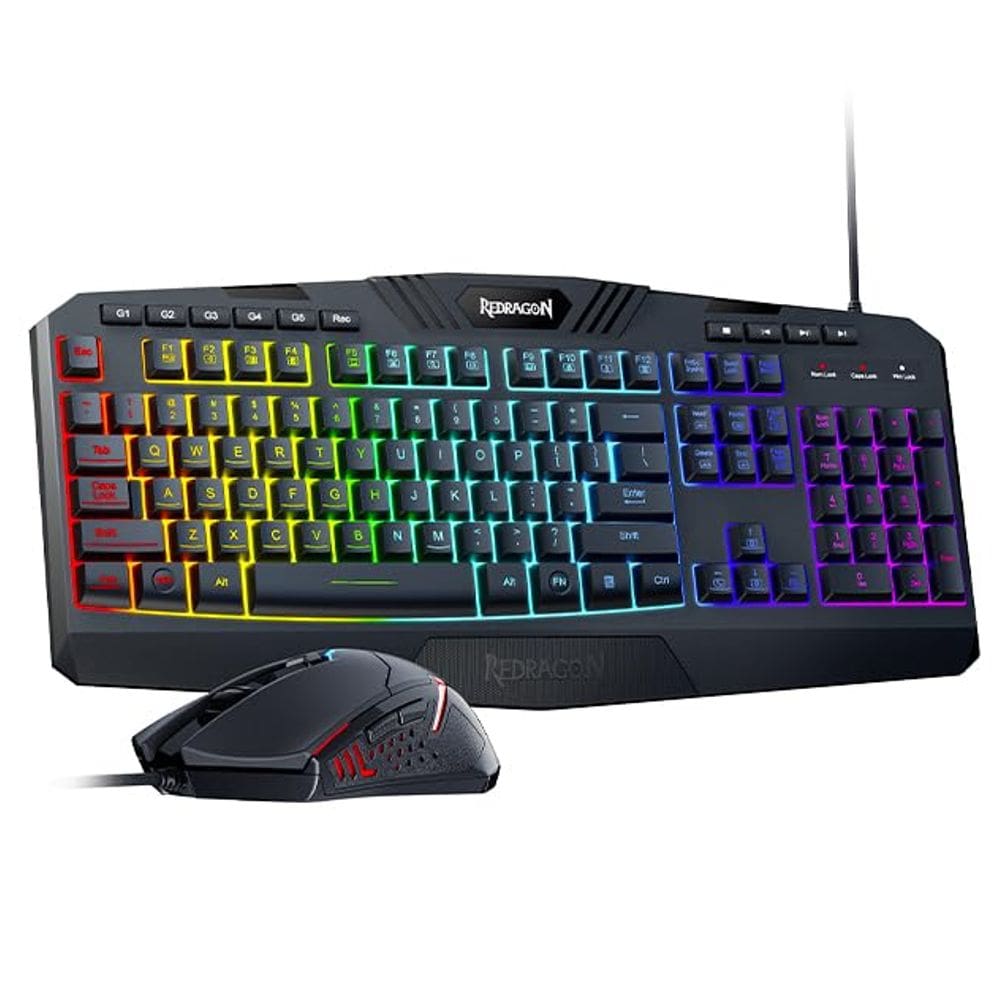 Teclado e mouse para jogos Redragon S101 RGB retroiluminados