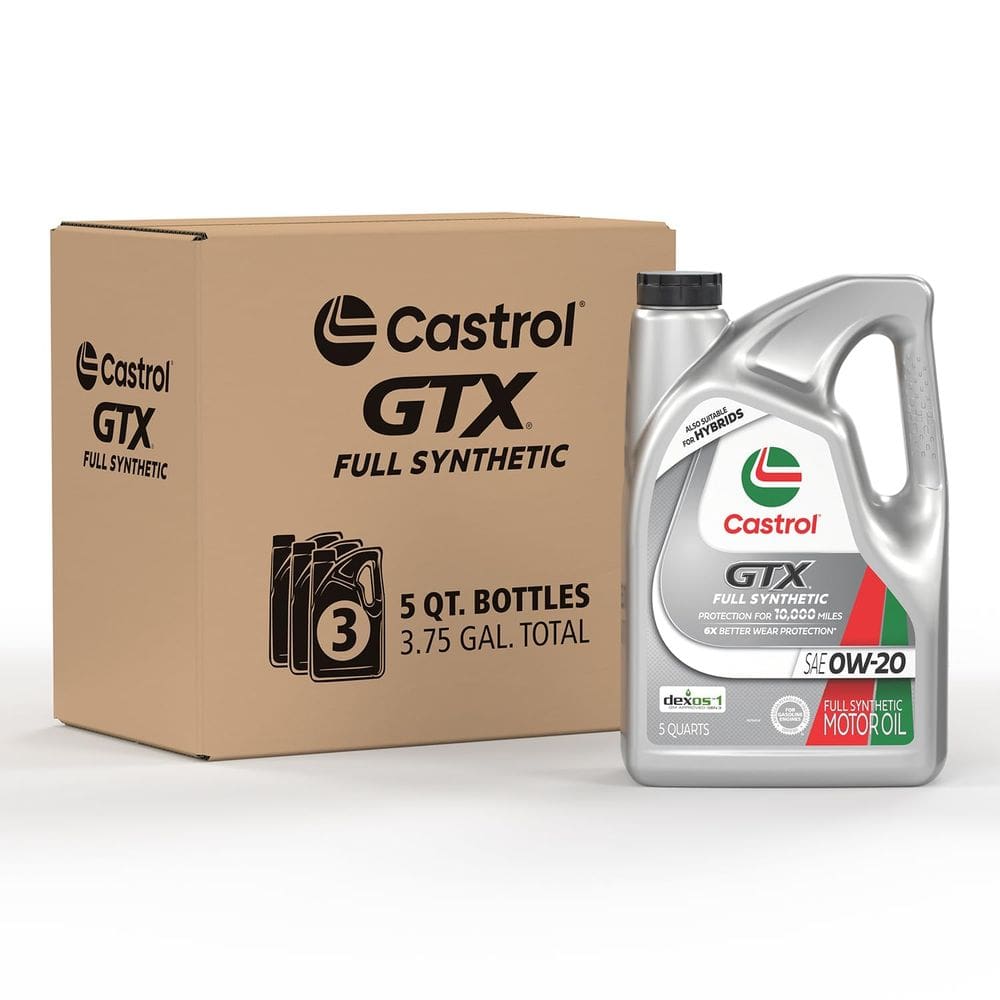 Óleo de motor Castrol GTX totalmente sintético 0W-20 5L (pacote com 3)