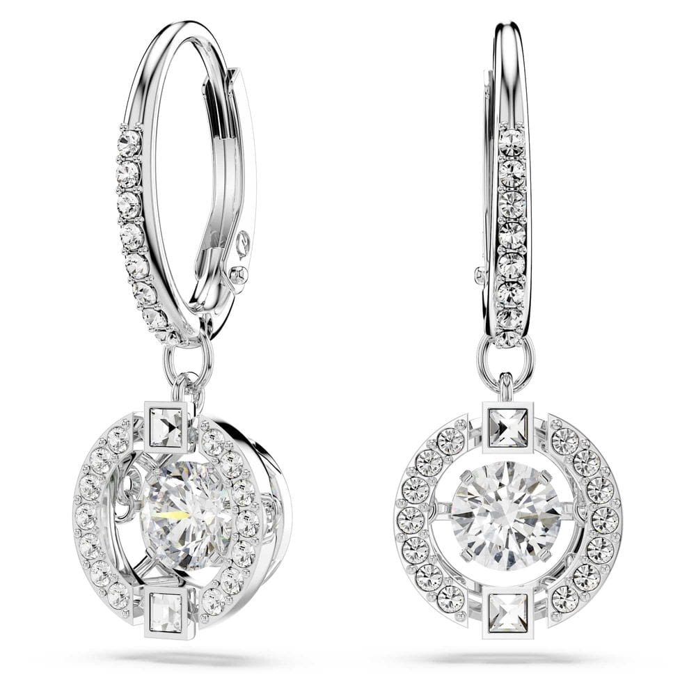 Brincos Swarovski Una Drop com pavé de cristal para mulheres
