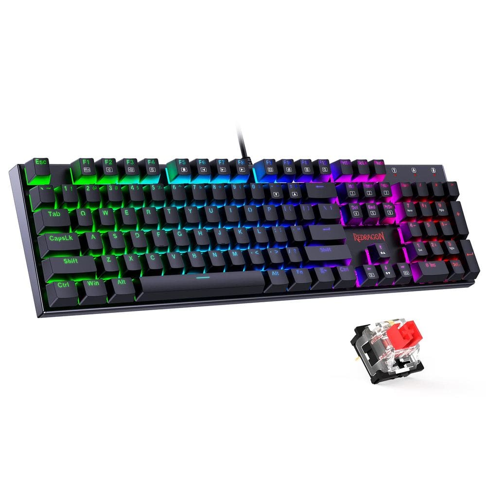 Teclado mecânico para jogos Redragon K565 RGB retroiluminado preto