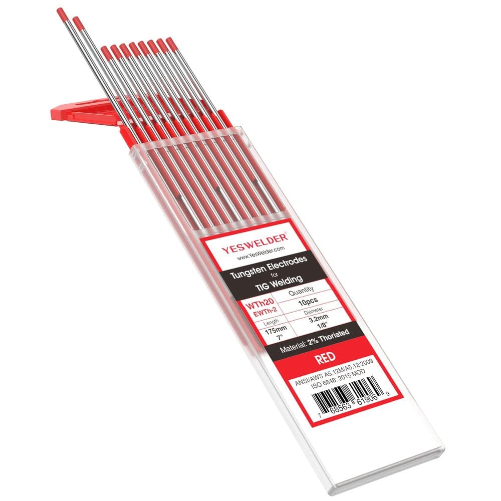 Eletrodo de tungstênio para soldagem TIG YESWELDER 2% Toriado 1/8 x 175 mm