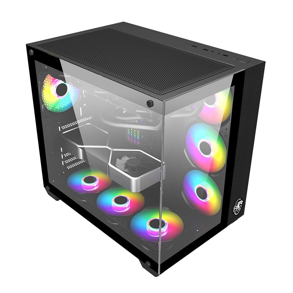 Gabinete Gamer Arbaton Vidro Temperado ARGB Preto Draxen DRAXEN