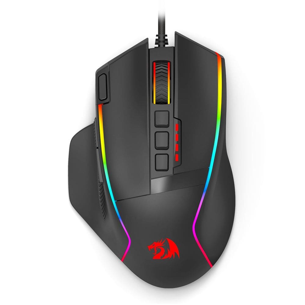 Mouse para jogos Redragon Optical Sensor 26.000 DPI com fio RGB