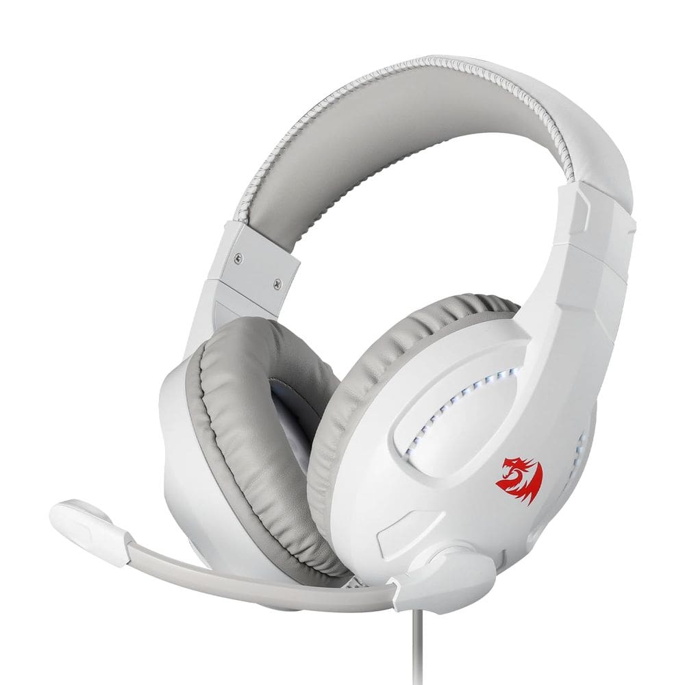 Fone de ouvido para jogos Redragon H211 Cronus White Wired com RGB