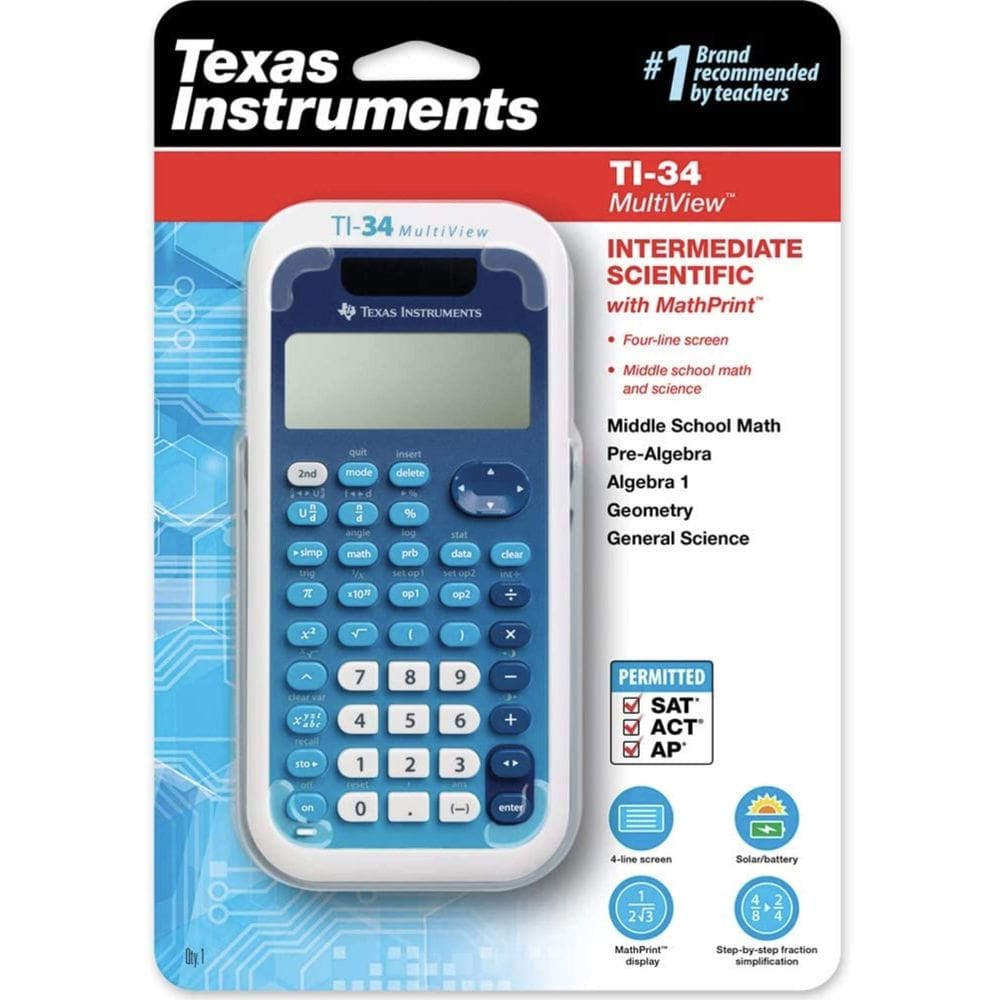 Calculadora científica Texas Instruments TI-34 MultiView Azul/Branco