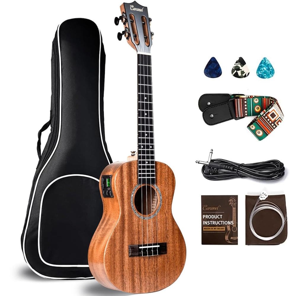 Ukulele Caramel CT402 All Solid Mahogany Tenor 26” LCD elétrico