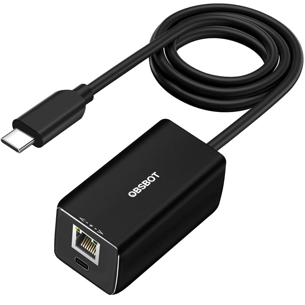 Adaptador Ethernet OBSBOT USB-C para Ethernet 10/100 Mbps