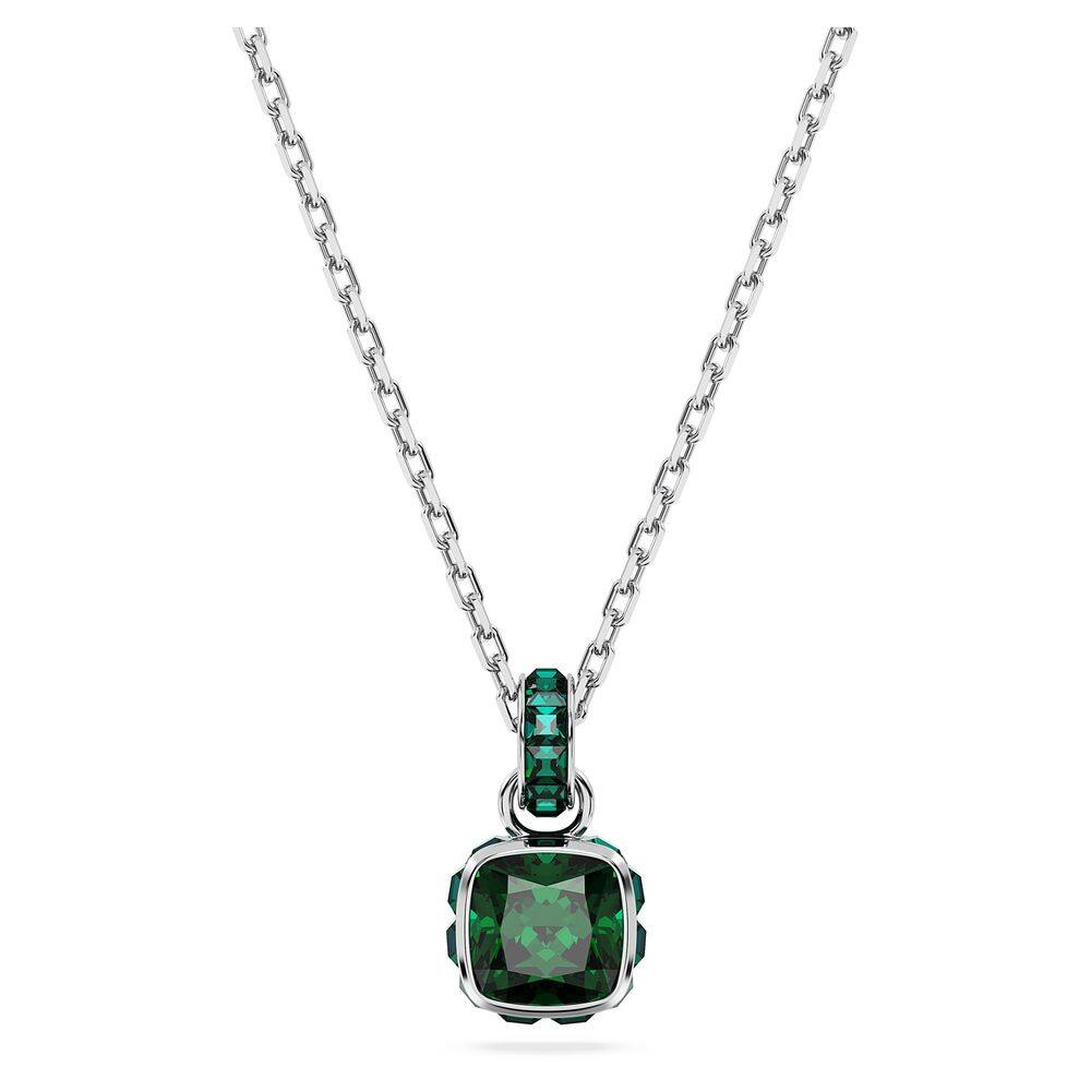 Colar Swarovski May Birthstone com pingente de cristal verde