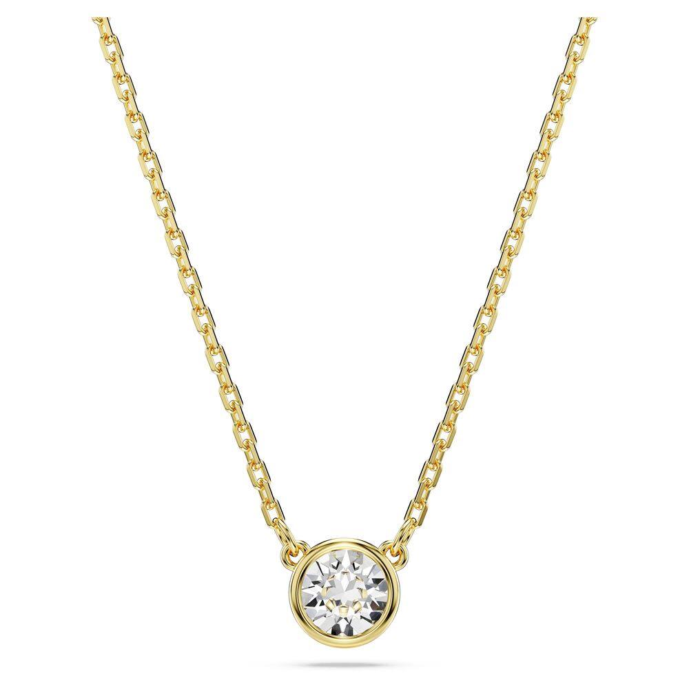 Colar com pingente Swarovski Imber com cristal transparente em tom dourado