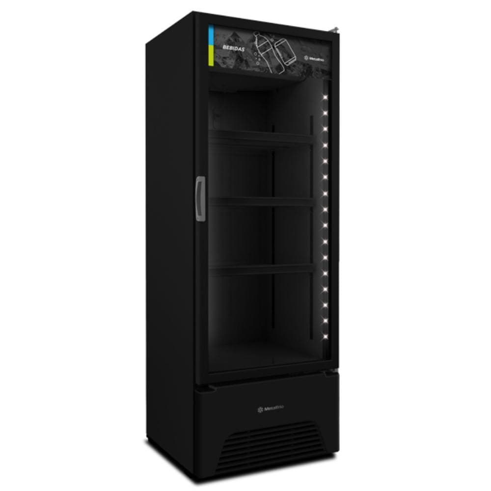 Refrigerador Expositor Vertical 403 Litros Metalfrio Essential All Black VB40AH Iluminação LED 127V