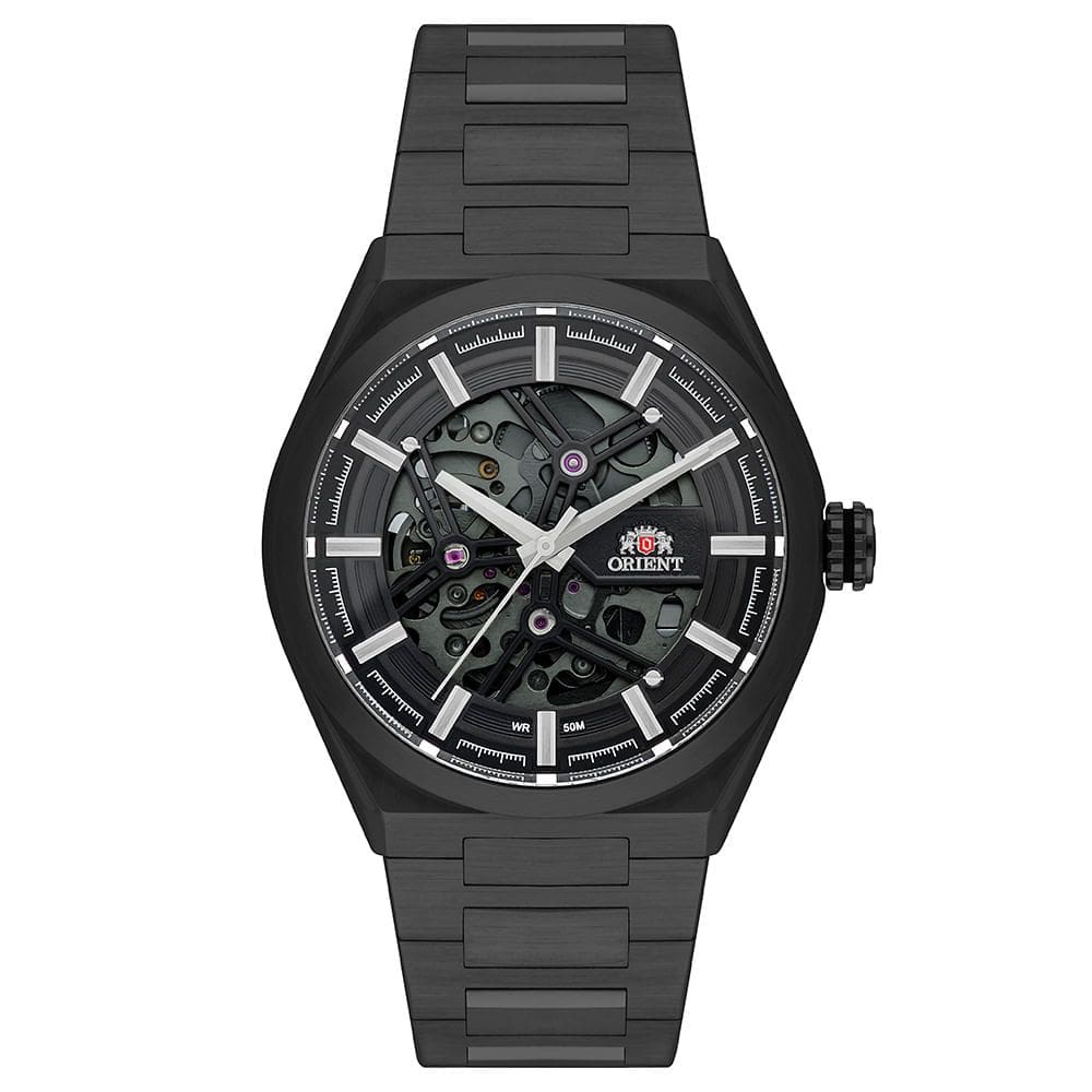 Relógio ORIENT masculino automático preto NH7YY001 G1GX