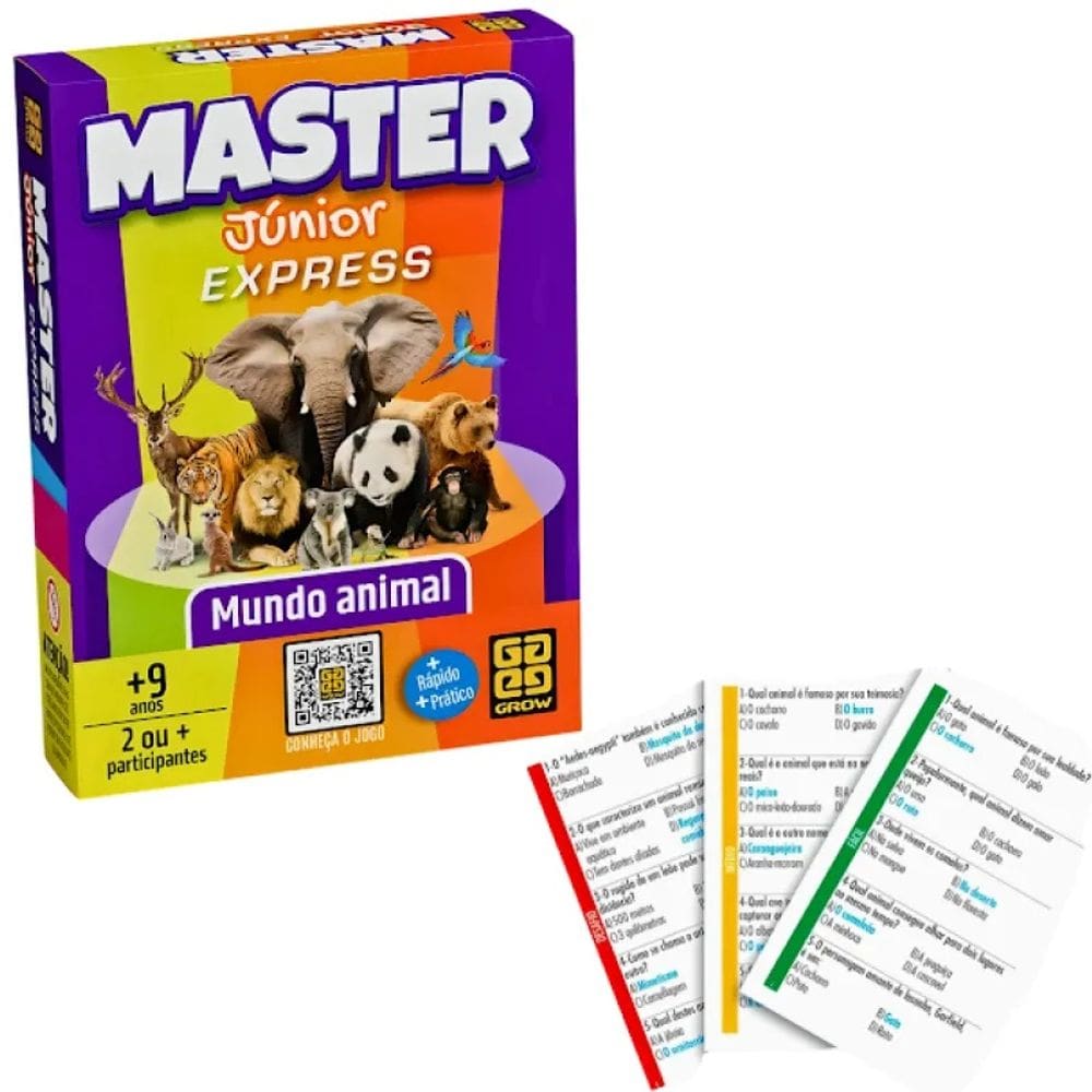 Jogo Master Junior Express Mundo Animal - Grow