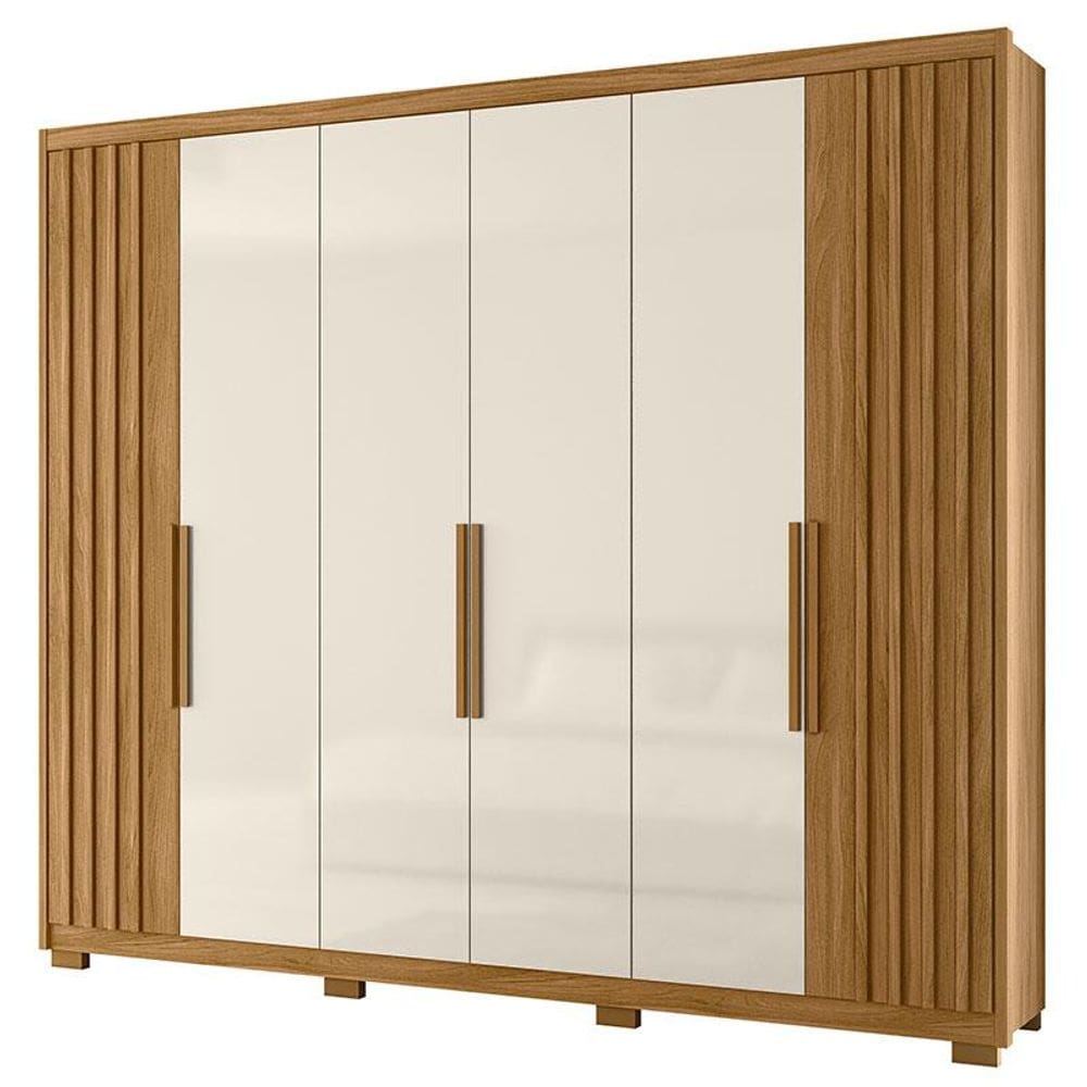 Guarda Roupa Casal Araguaia 6 Portas Freijó Off White - Moval