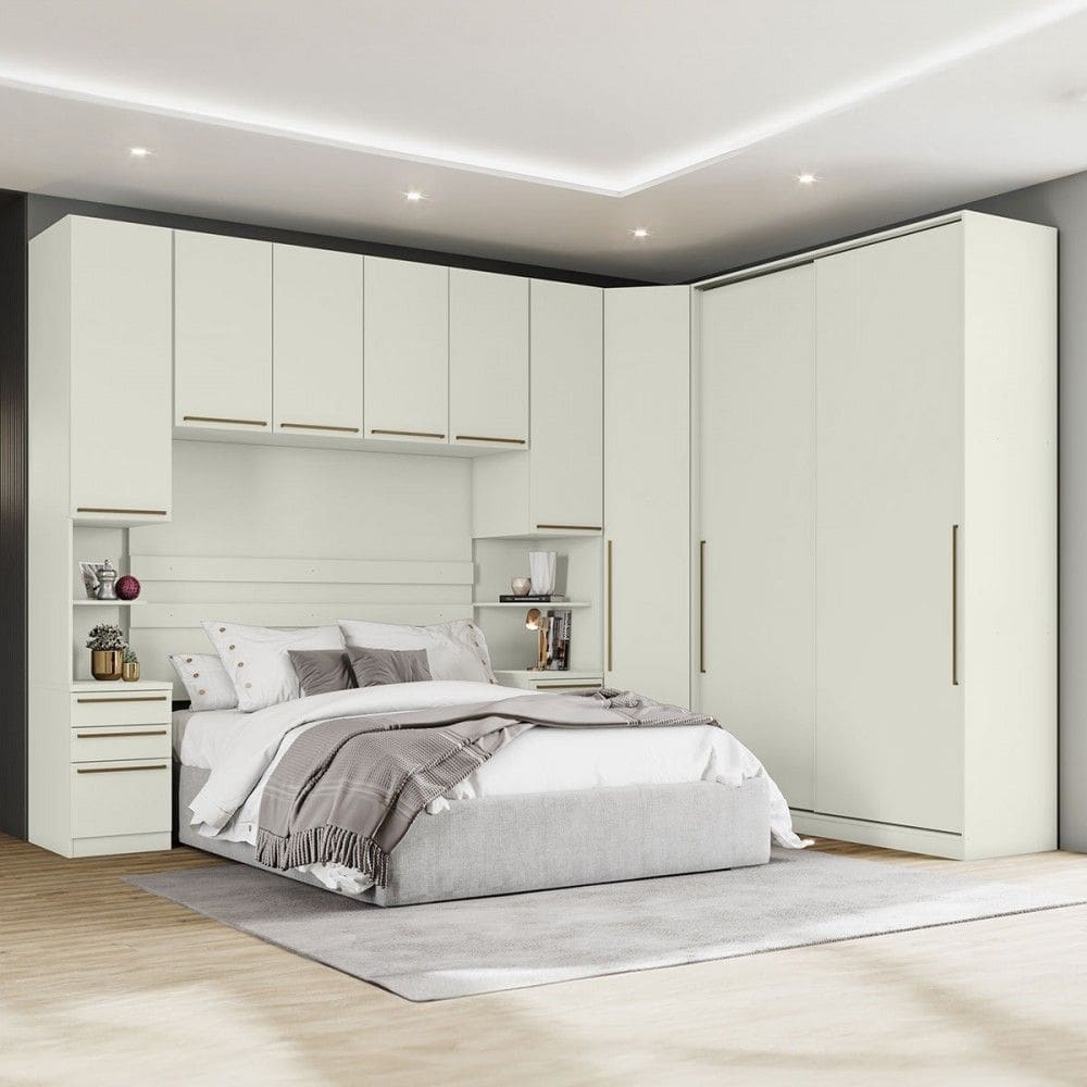 Guarda-Roupa Casal Modulado Seletto 9 Portas 9 Gavetas 11 Prateleiras Areia - Henn