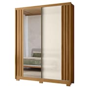 Guarda Roupa Solteiro Colorado 2 Portas Freijó Off White com Espelho - Moval