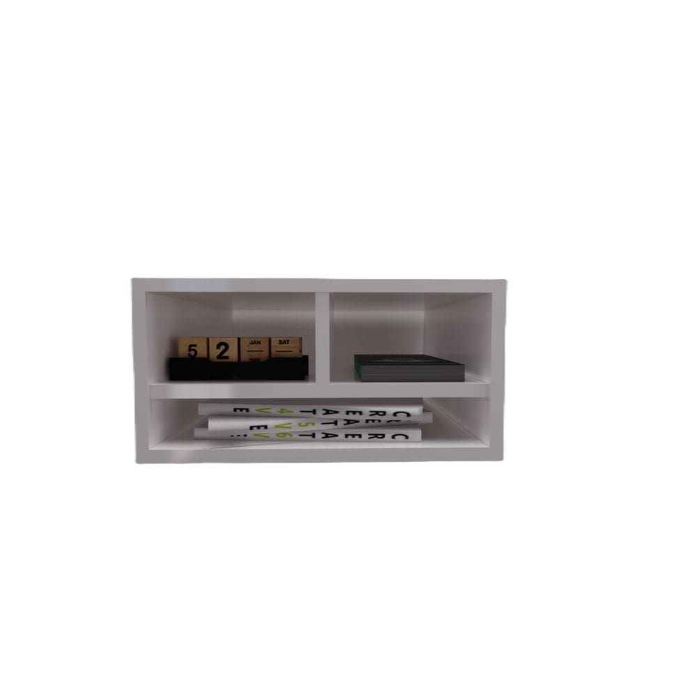 Suporte Mesa Para Impressora Organizadora Escritório Branco