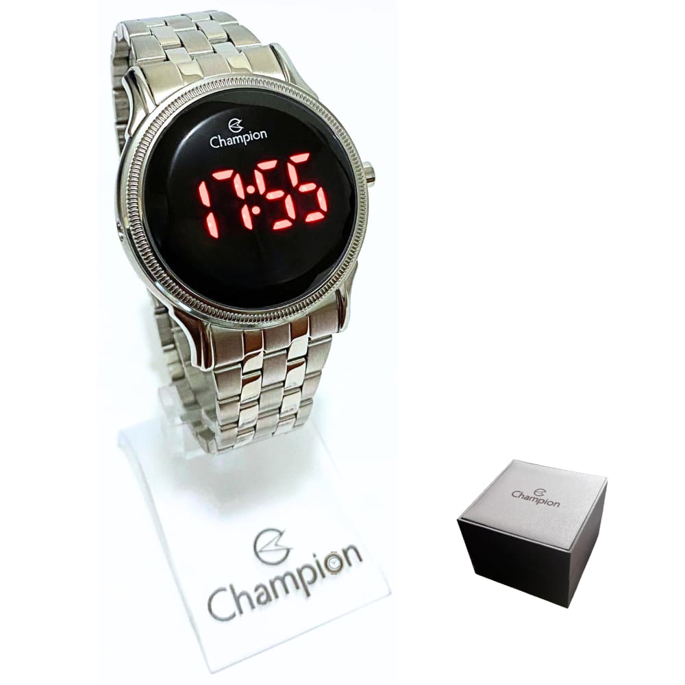 Relógio Champion Feminino Digital Led Prateado CH40204T