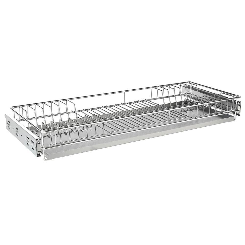 Escorredor De Pratos Deslizante 970x75x270mm Mód 1000mm Crom 7159