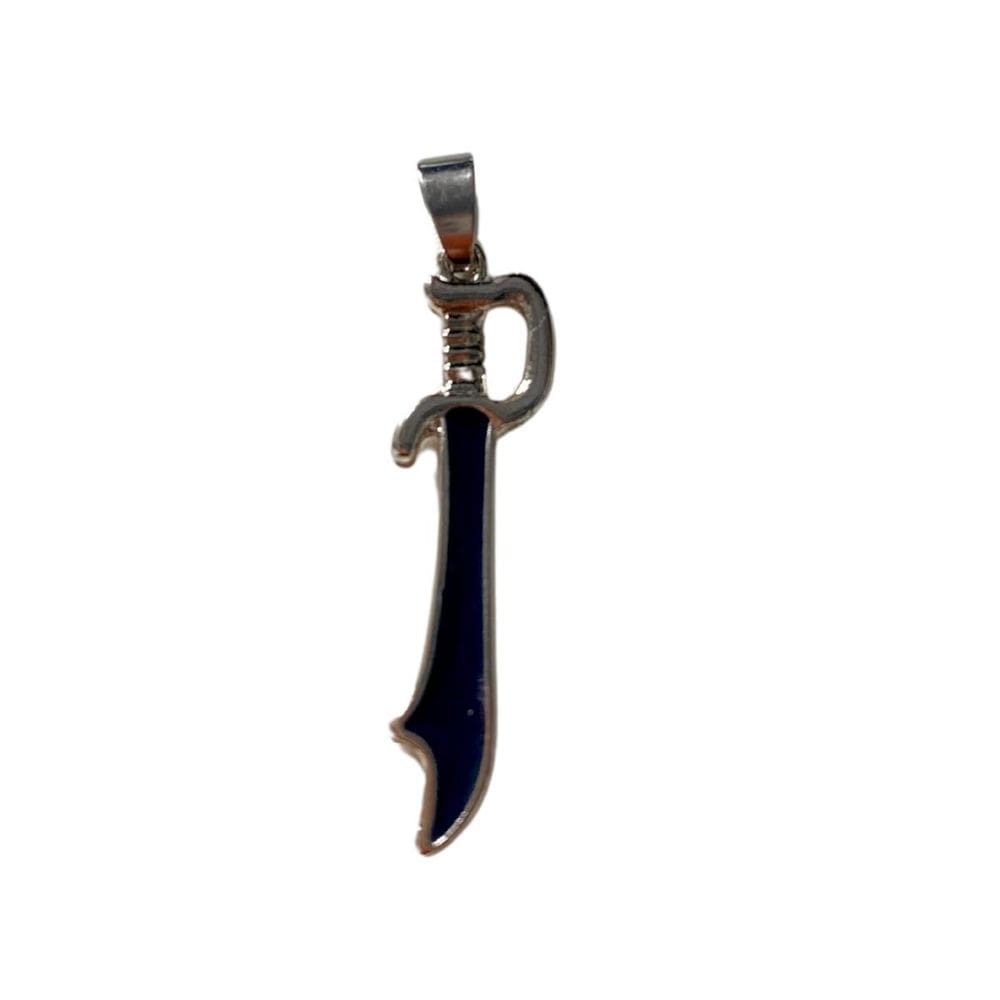 Pingente Espada De Ogum 3,5 Metal Niquelado
