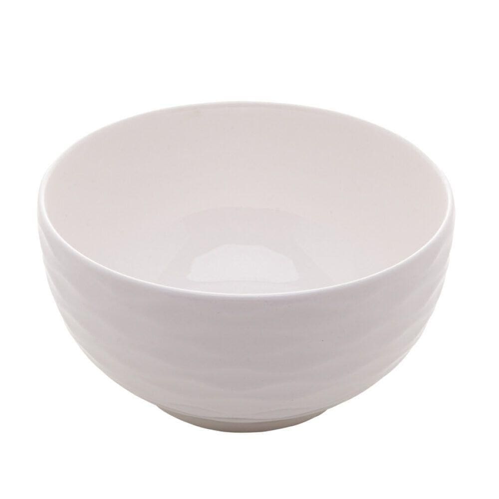 Jogo 6 Bowl De Porcelana Tigela Cumbuca Cor Branco New Bone Lagos Lyor 11,5cm