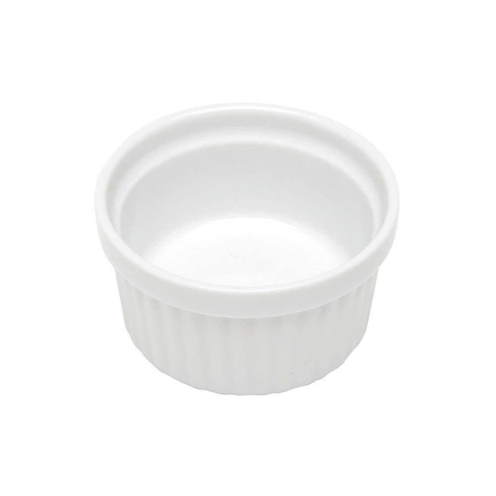 Ramequim Mini Bowl De Porcelana Molheira Clássico Canelado Branco Lyor 155ml