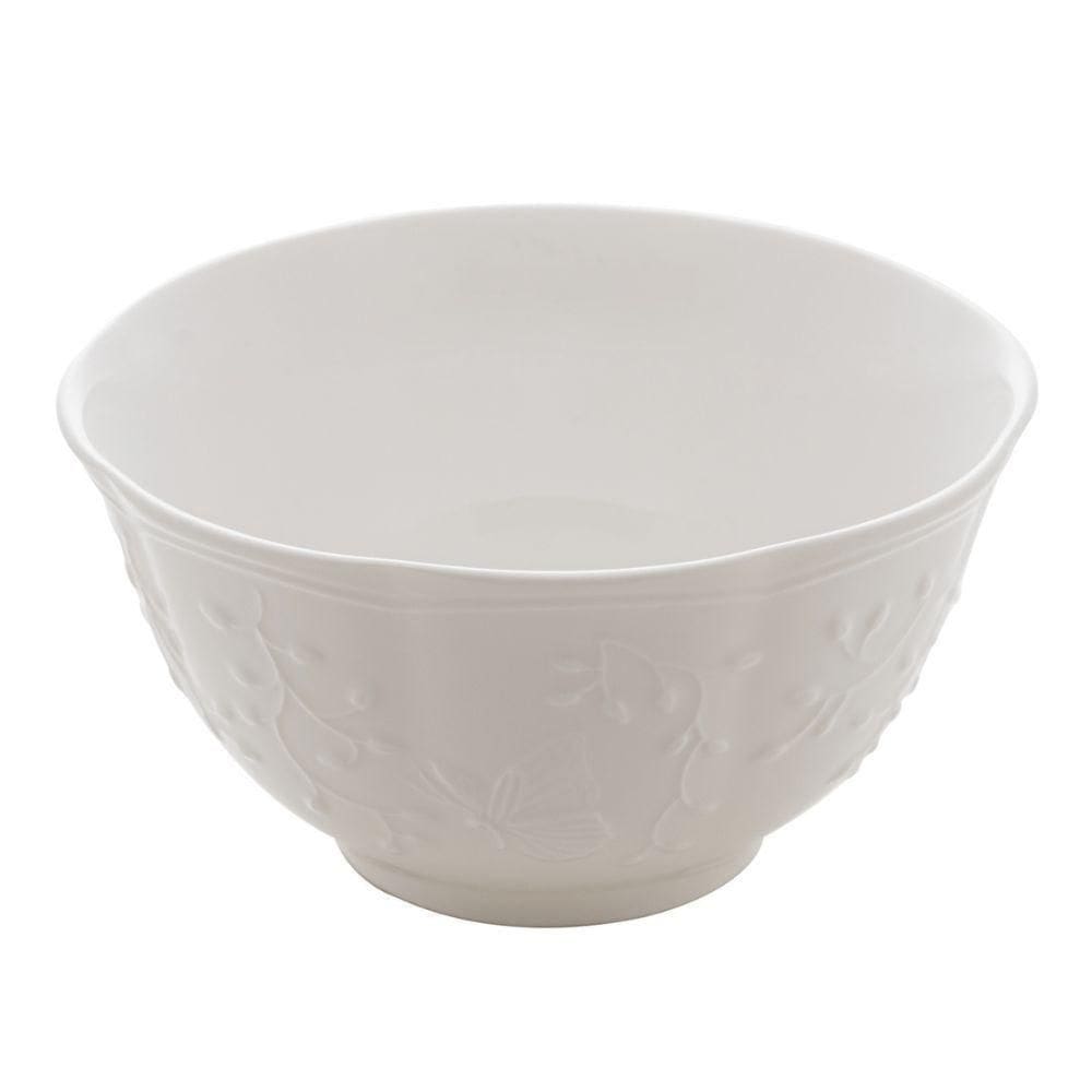 Bowl Pote Vasilha De Cerâmica New Bone Butterfly Flower Borboleta E Flores Lyor 7,5x14cm