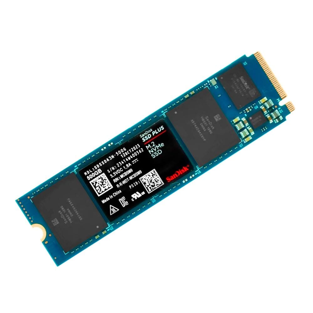 SSD 500GB M2 Sandisk Plus M.2 2280 NVME 2400mb/s SDSSDA3N-500G-G26