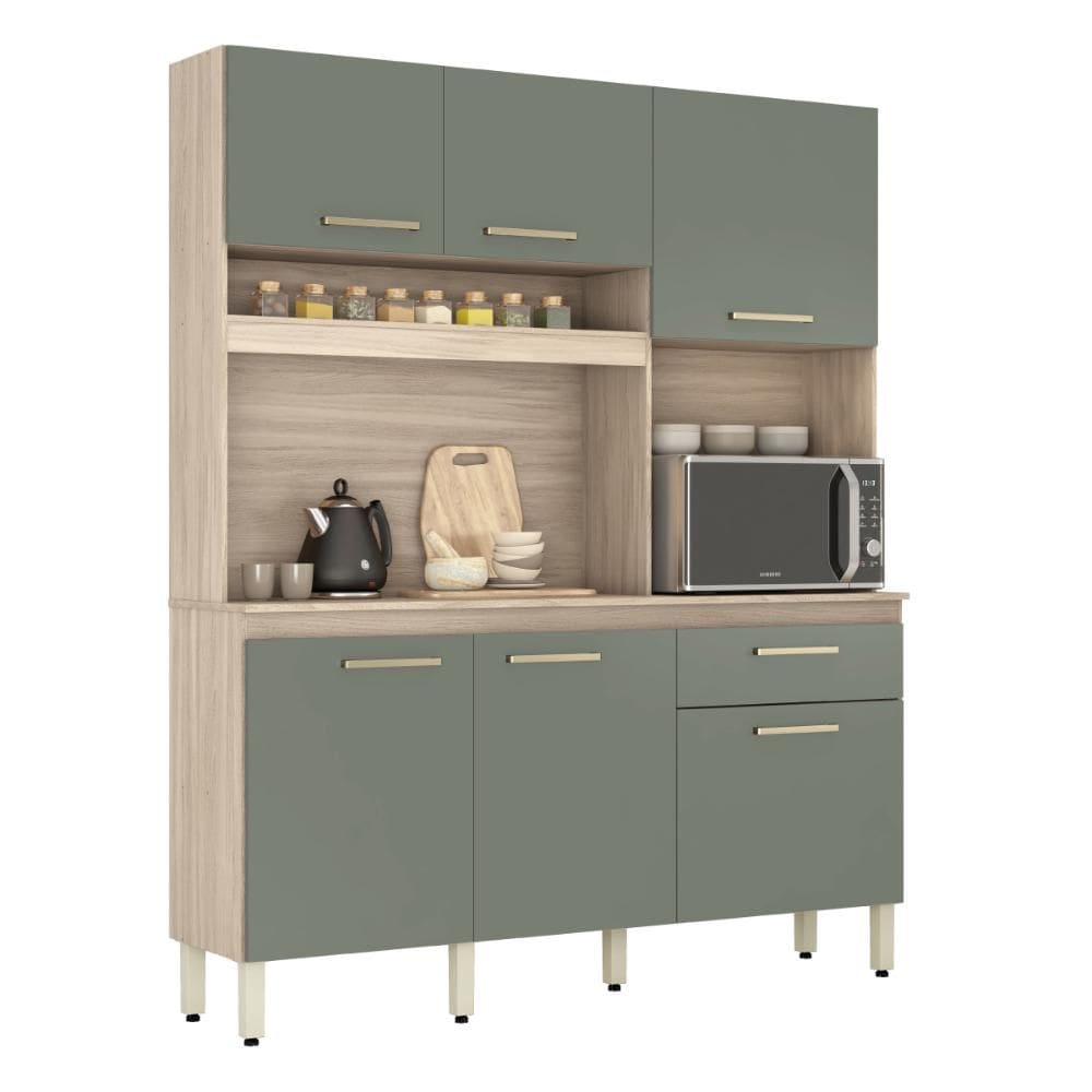 Armario de Cozinha Alamo com 6 Portas e 1 Gaveta