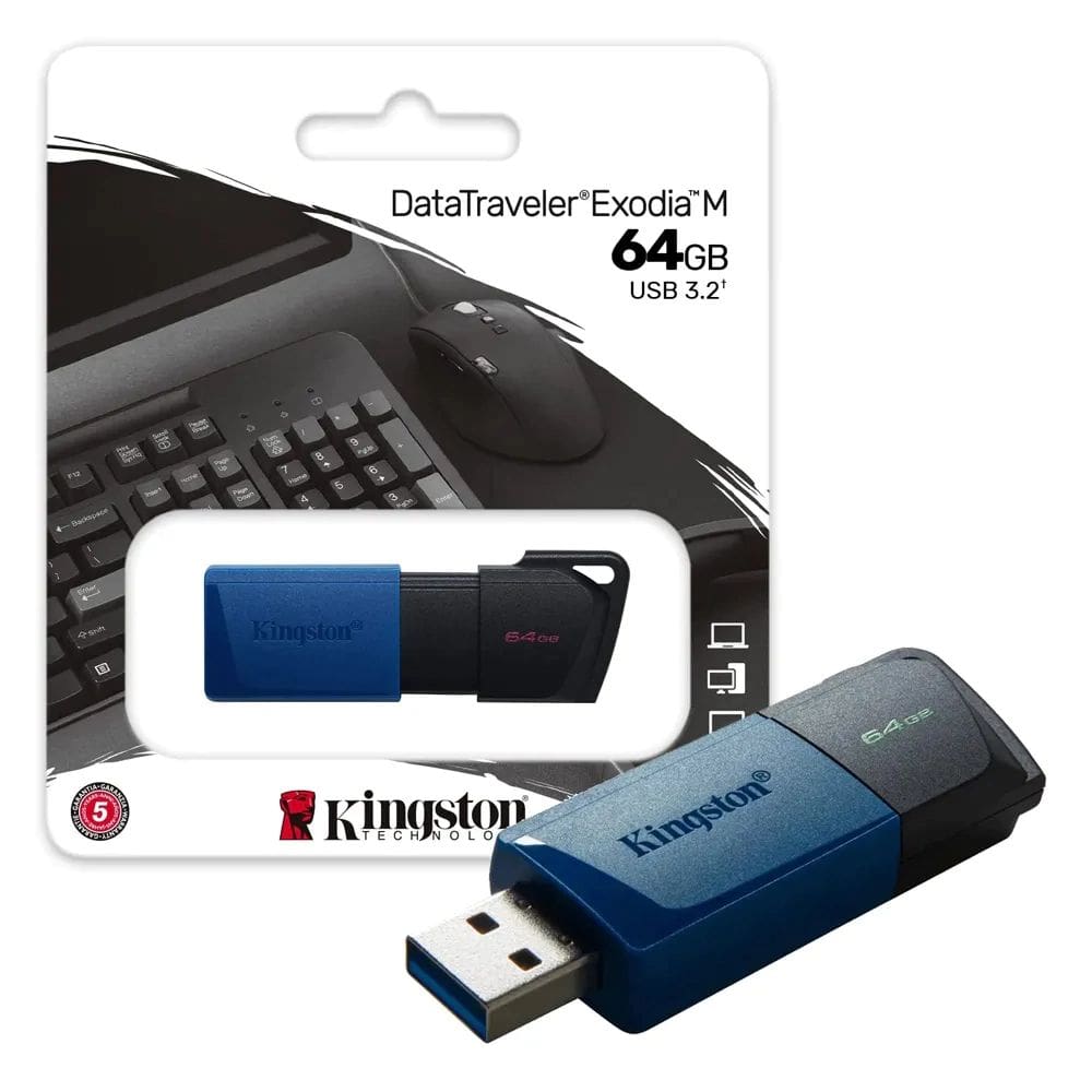 Pen Drive Kingston Datatraveler Exódia M 64Gb USB 3.2 - DTXM/64GB - 5454
