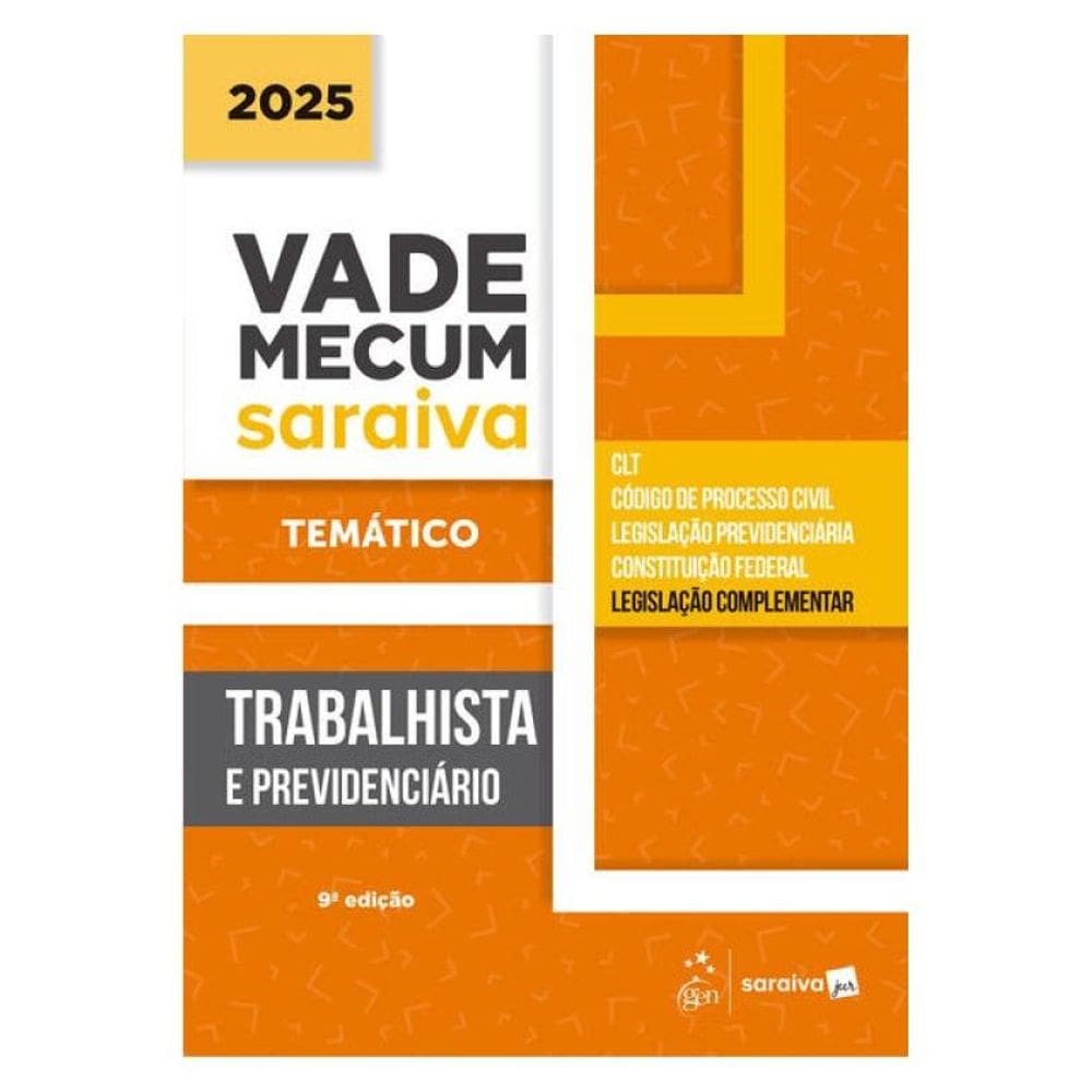 Vade Mecum Trabalhista E Previdenciário - Temático - 9ª Edição 2025