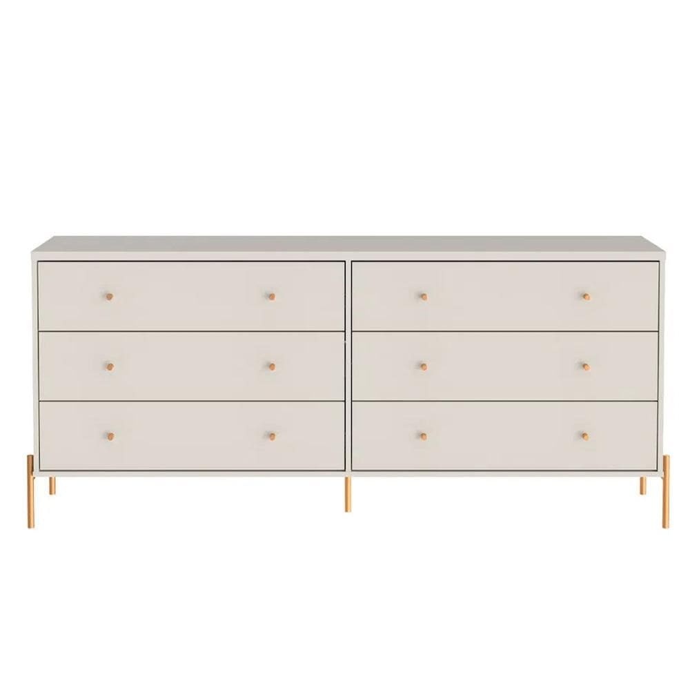 Cômoda 6 Gavetas Jasper Branco 182 cm
