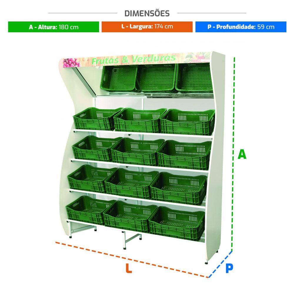 Fruteira Organizadora Lateral Em Mdf Branco | Extra