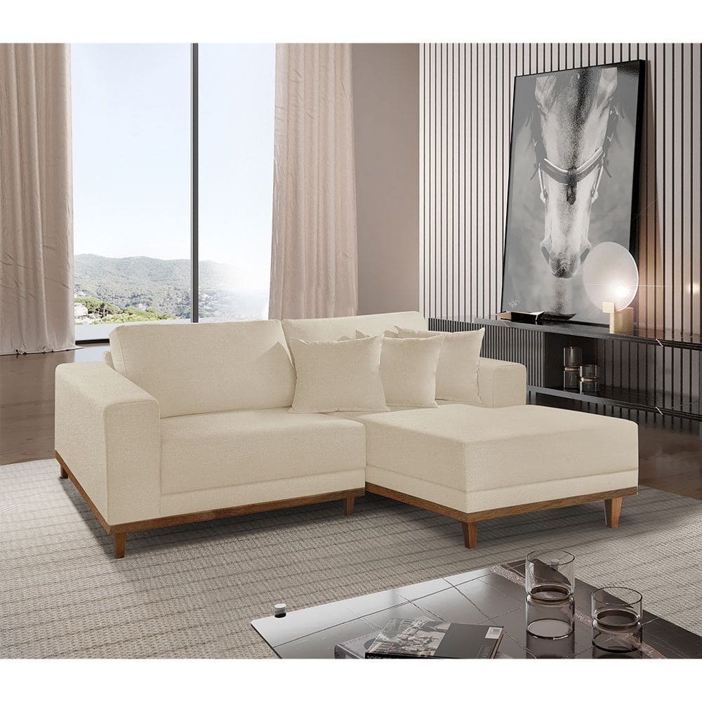Sofá Cronos 185cm Chaise Lado Direito Meu Sofá Online