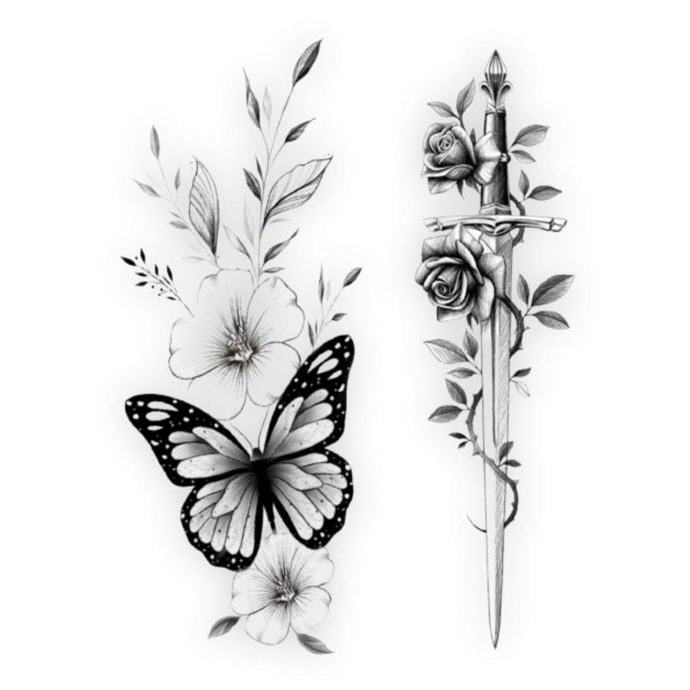 2 Tatuagens Temporaria Floral PB 2