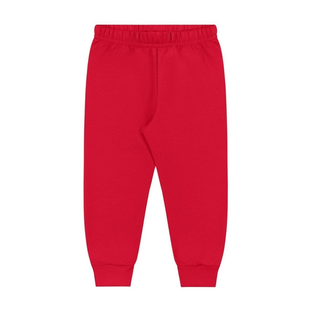 Calça Moletom Flanelado com Punho Menina Cores Elian