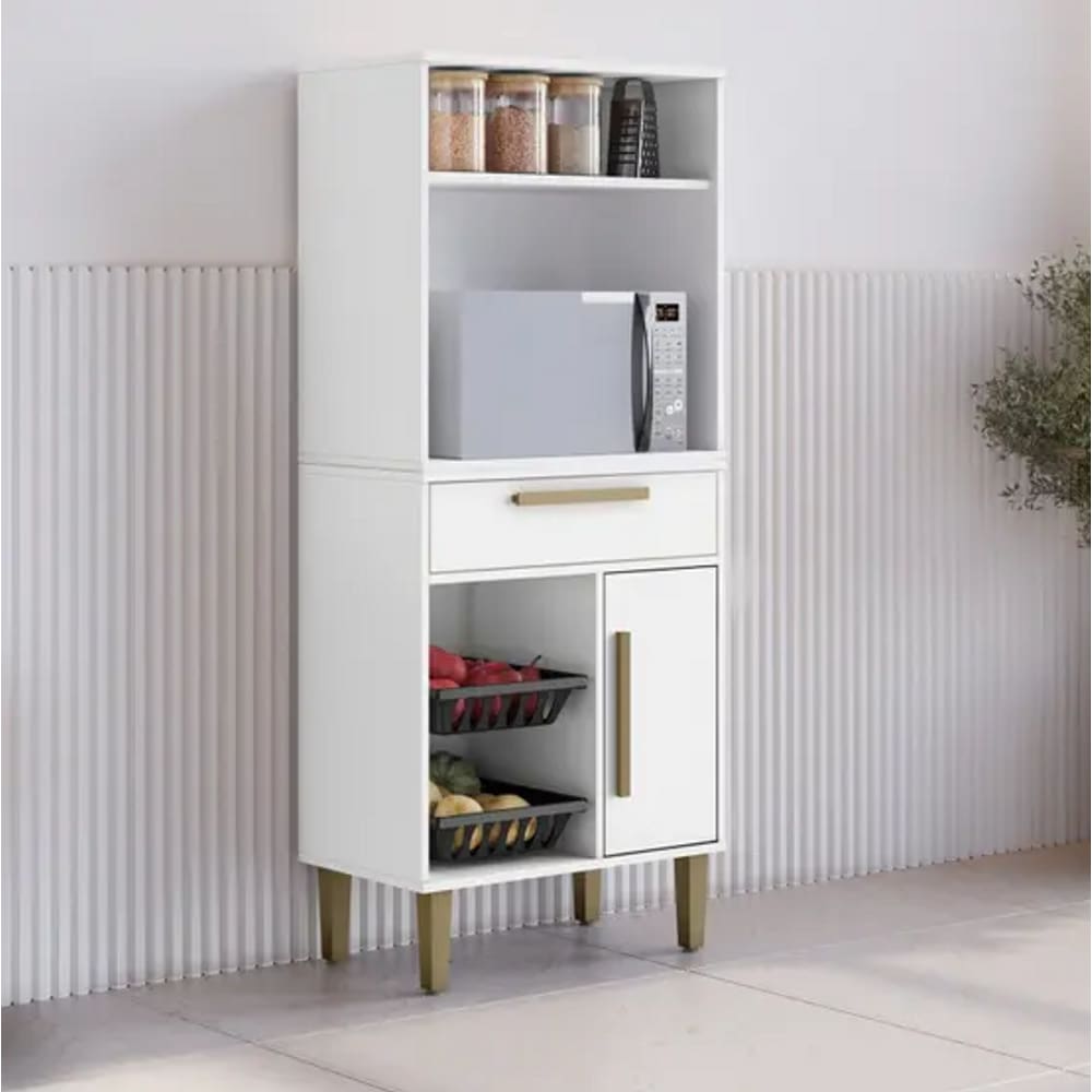 Fruteira 1 Porta com Nicho Lorena - Kaiki Móveis - Branco