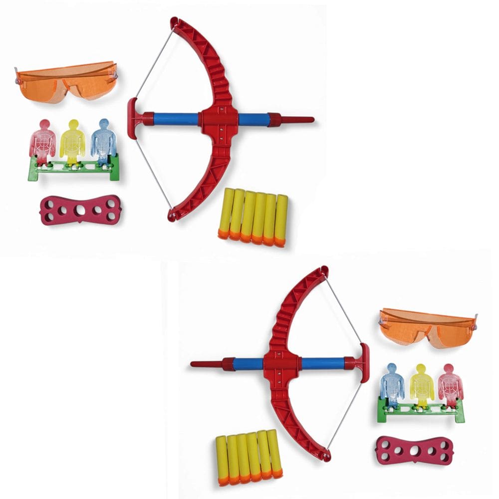Kit 2 Arco e Flecha Infantil Projeteis Alvo e Óculos JR0803
