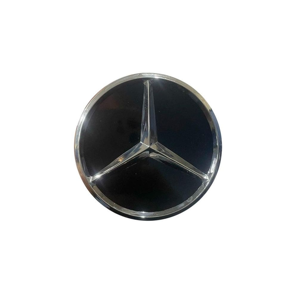 1X Calota Centro De Roda Mercedes Preto Brilhante 74Mm