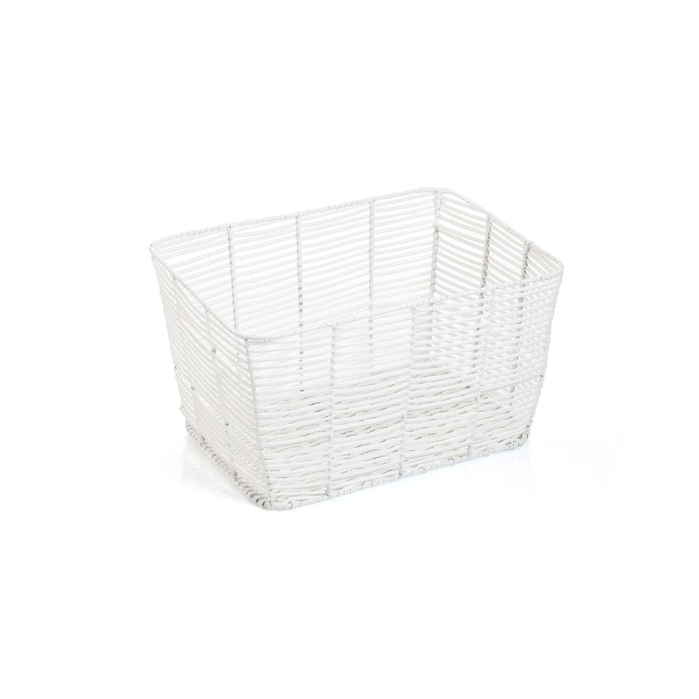 organizador multiuso retangular com alças 20cm textura rattan - Oikos