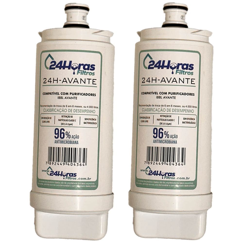 Kit 2 Filtro Refil Compatível Purificador IBBL Avanti Mio Vivax Natural Mini