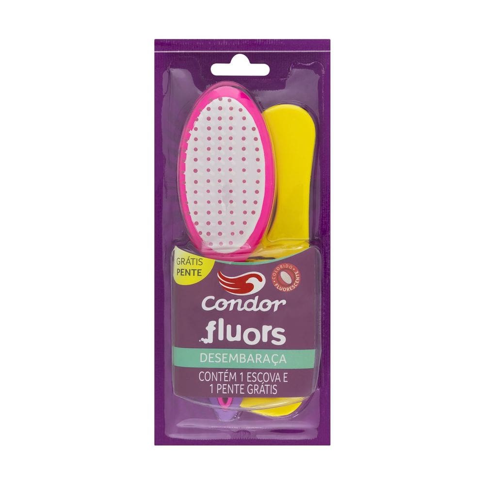 Kit Escova para Cabelo Fluors Condor + Pente
