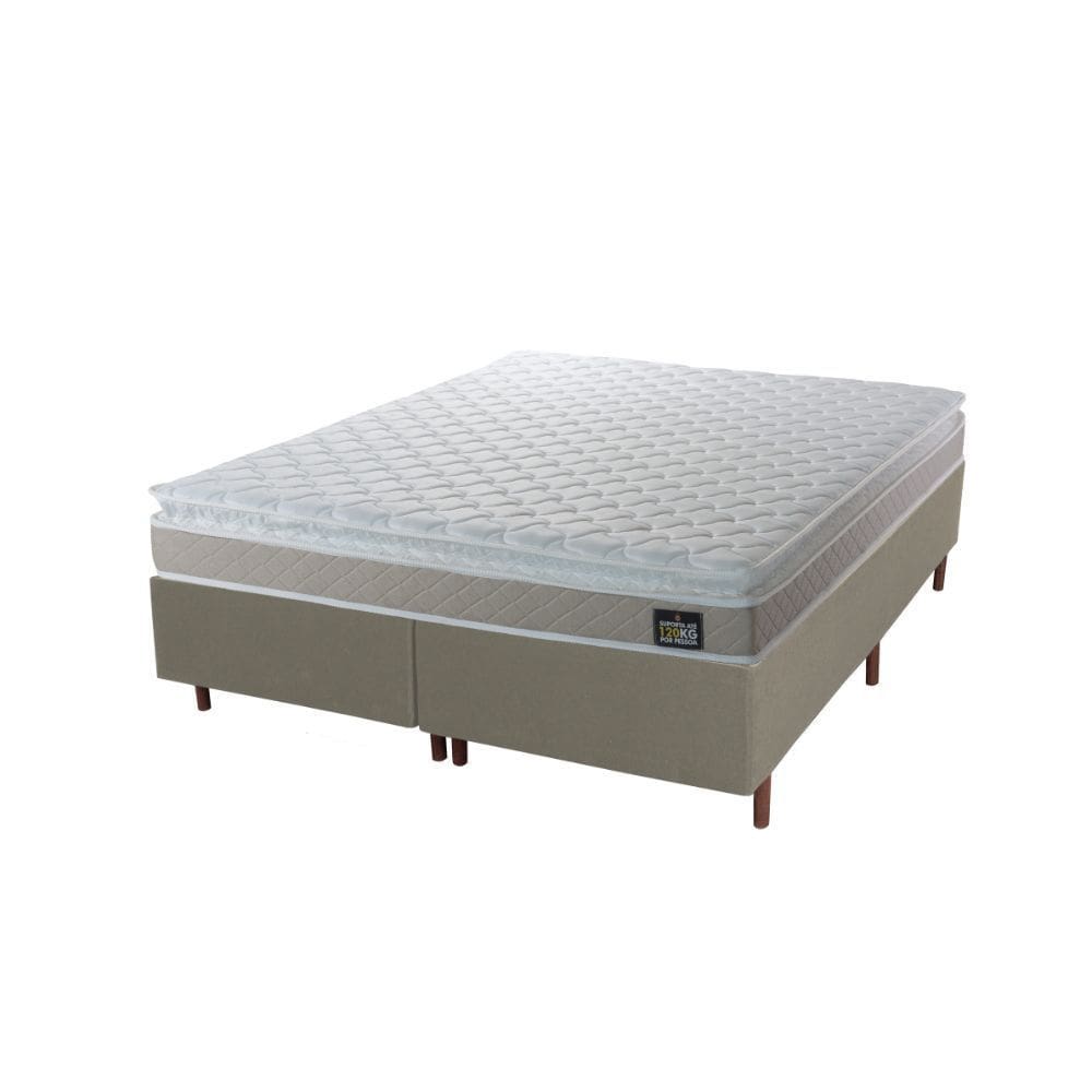 Cama Box Baú Queen Hellen Premium Espuma D33 Pillow Top 158x198x60cm