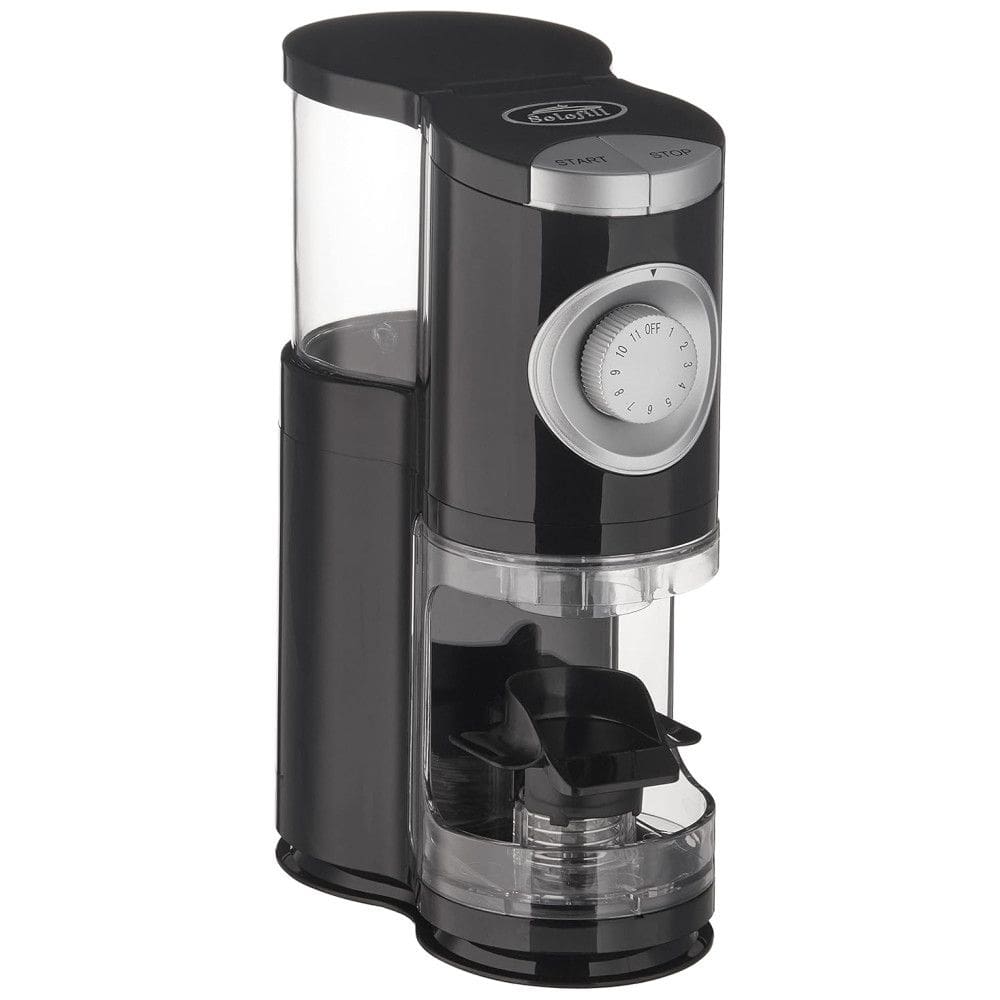 Moedor de Café Elétrico 2 em 1 Automático até 200g Aço Inoxidável, 110v, SOLOFILL SOLOGRIND, Preto