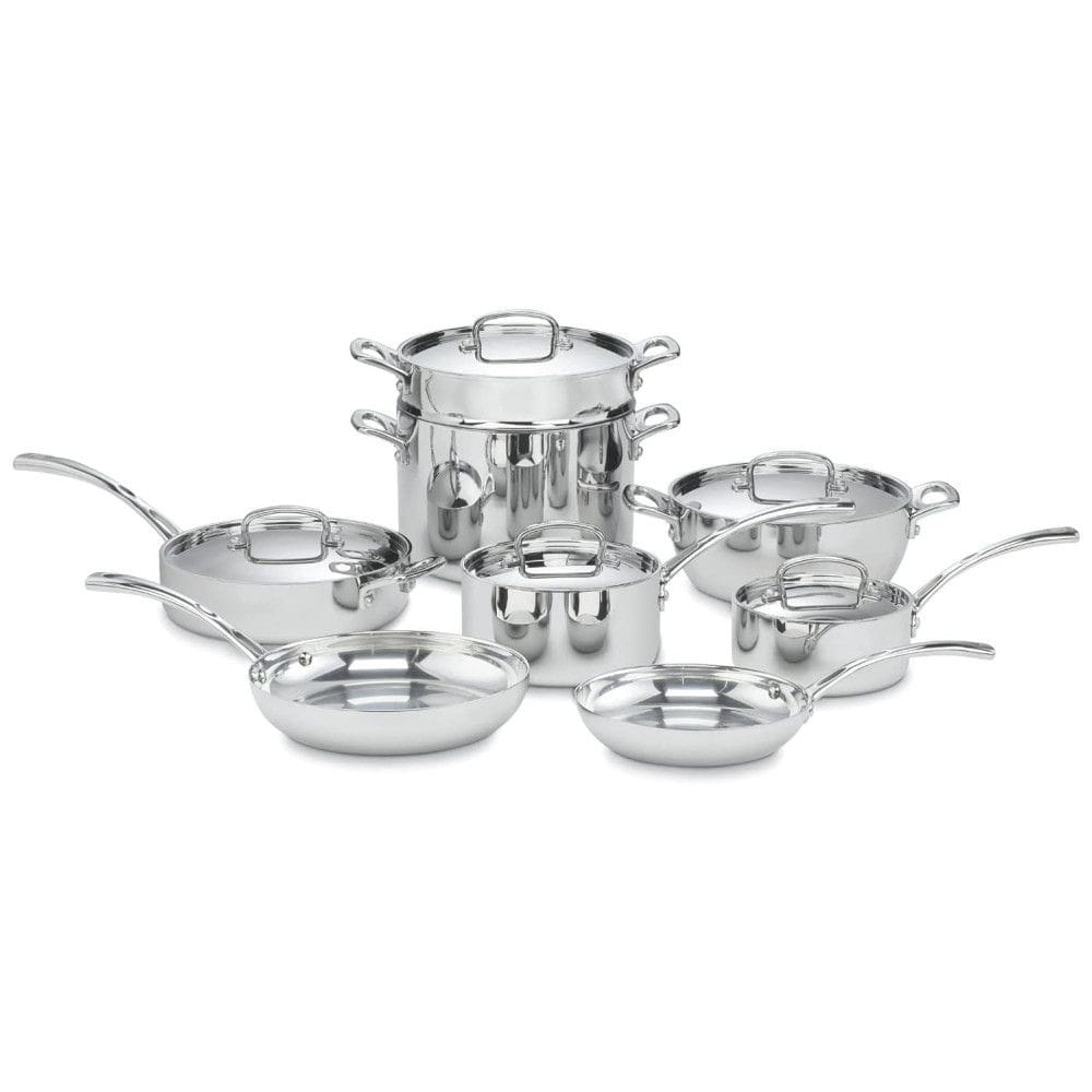 Conjunto de Panelas de Aço Inoxidável Francês Clássico, Peças, CUISINART FCT 13, Prateado