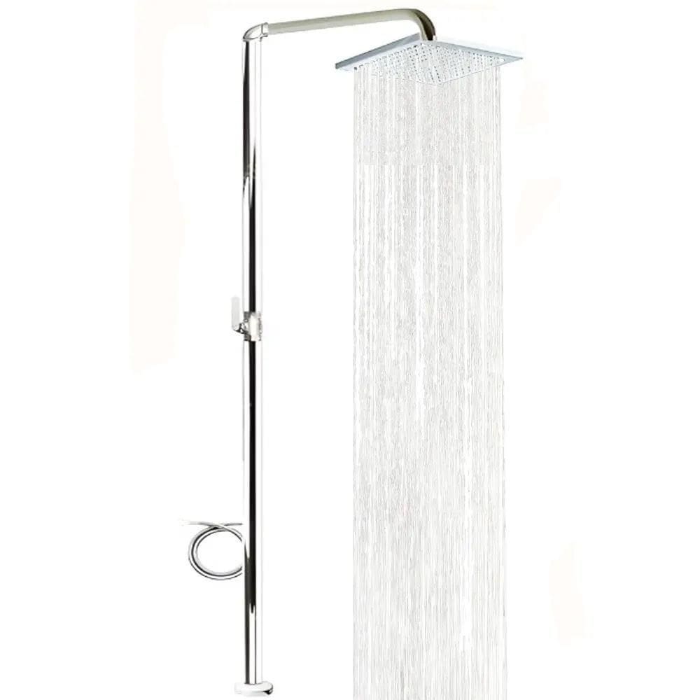 Ducha Tubular Em Aço Inox 2 Polegadas Com Chuveiro - Sodramar