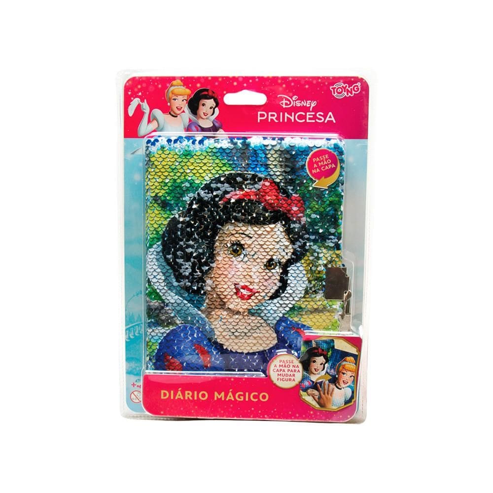 Brinquedo Diário Mágico Princesas 80 Folhas Toyng Com Cadeado E Chaves