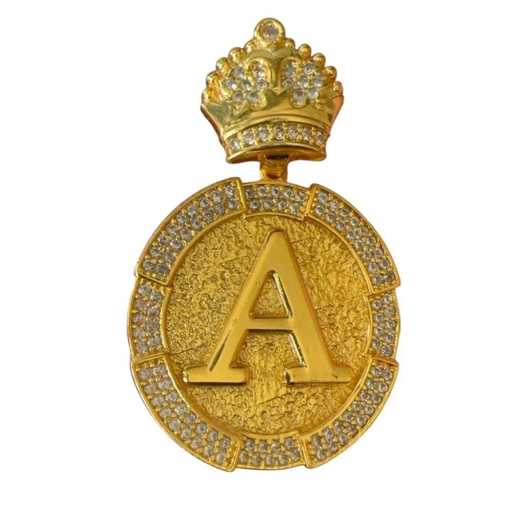 Pingente Letra Cravejada - Banhado A Ouro 18K